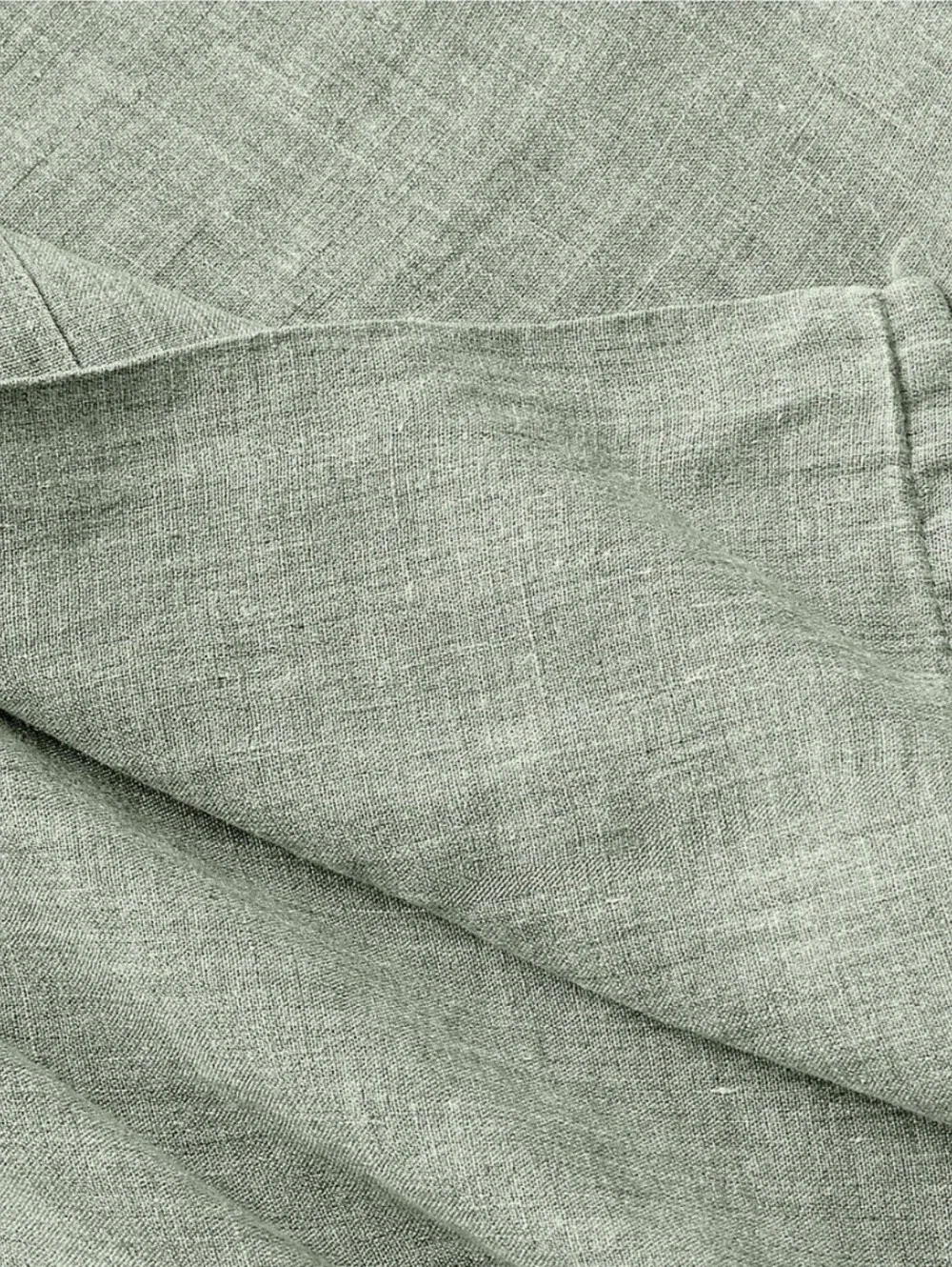 Premier Sage Green EUROPEAN FLAX™-Certified Heathered Linen Queen Sheet Set